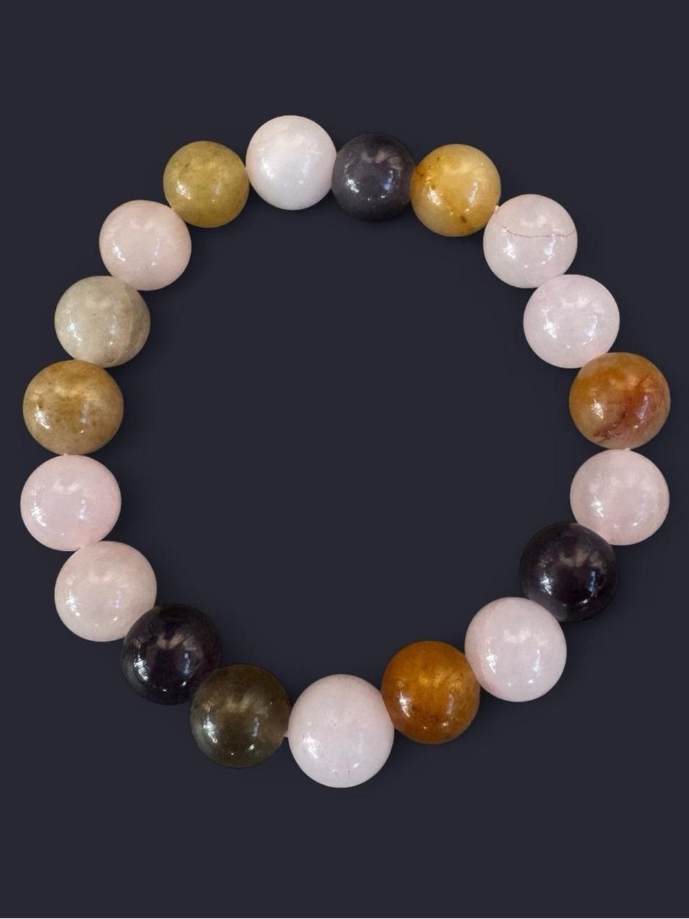 Quartz Gemstone Bead Bracelet 10mm